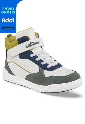 Tenis Urbanos Driff Blanco-Verde Para Niño Los Gomosos Los Gomosos
