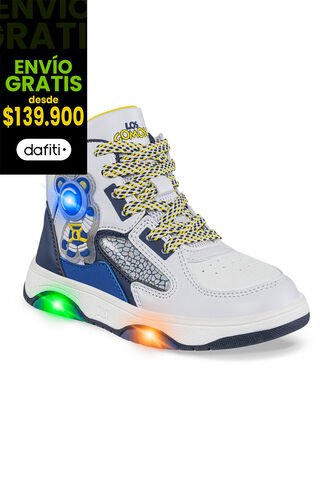 Tenis Con Luces Torin Blanco Los Gomosos Para Niño Los Gomosos