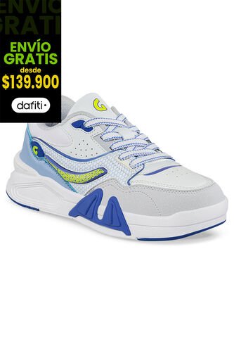 Tenis Urbanos Nyvu Blanco-Azul Los Gomosos Para Niño Los Gomosos