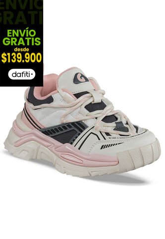 Tenis Urbanos Gadom Beige-Rosa Los Gomosos Para Niña Los Gomosos
