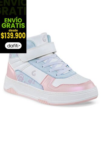 Tenis Urbanos Mefog Blanco-Rosa Los Gomosos Para Niña Los Gomosos
