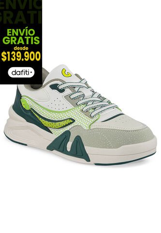 Tenis Urbanos Nyvu Beige-Verde Los Gomosos Para Niño Los Gomosos
