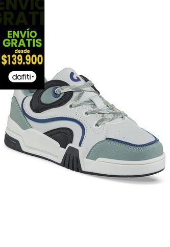Tenis Urbanos Pivos Blanco-Verde Los Gomosos Para Niño Los Gomosos