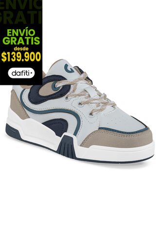 Tenis Urbanos Pivos Blanco-Beige Los Gomosos Para Niño Los Gomosos