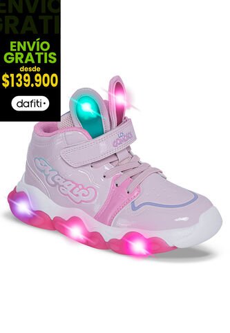 Tenis Con Luces Pidom Rosa Los Gomosos Para Niña Los Gomosos