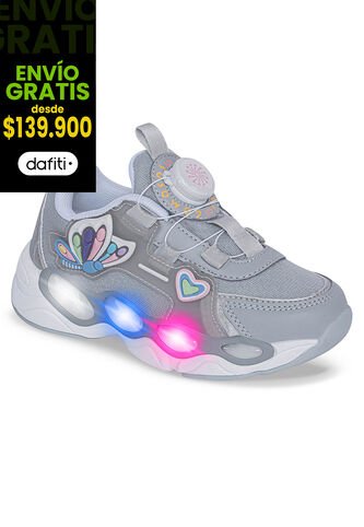 Tenis Con Luces Zadom Gris Los Gomosos Para Niña Los Gomosos