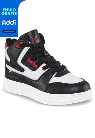 Tenis Urbanos Ruype Negro-Blanco Para Niño Los Gomosos Los Gomosos
