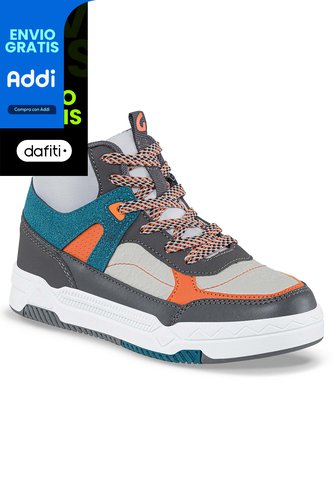 Tenis Urbanos Waley Gris Para Niño Los Gomosos Los Gomosos