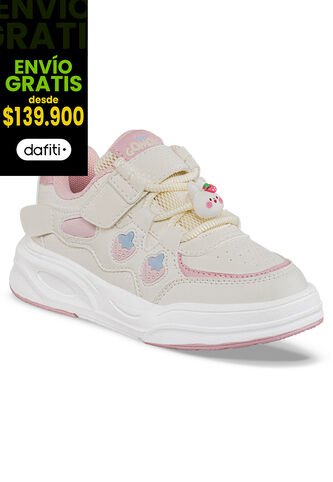 Tenis Urbanos Ginav Beige-Rosa Los Gomosos Para Niña Los Gomosos