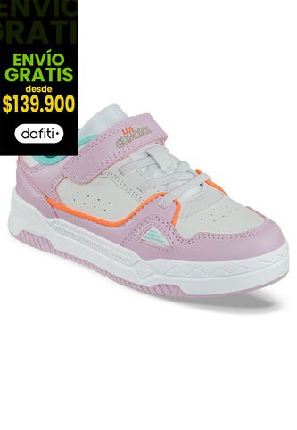 Tenis Urbanos Wruxp Blanco-Rosa Los Gomosos Para Niña Los Gomosos