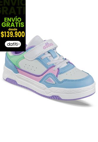 Tenis Urbanos Wruxp Blanco-Azul Los Gomosos Para Niña Los Gomosos