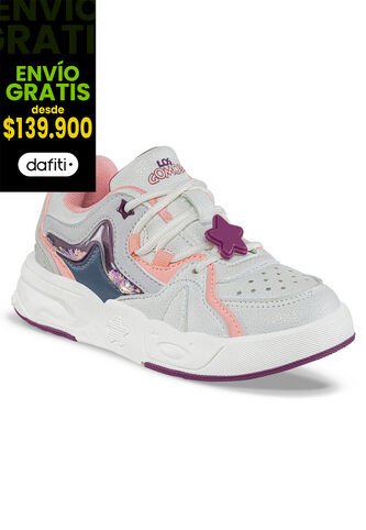 Tenis Urbanos Riboty Beige-Coral Los Gomosos Para Niña Los Gomosos