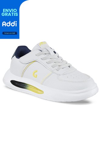 Tenis Urbanos Saxio Blanco Para Niño Los Gomosos Los Gomosos