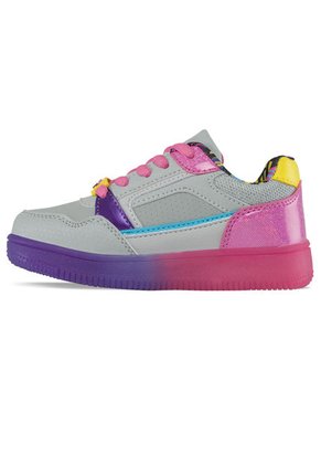 Tenis Con Luces Grosur Gris-Fuc Para Niña Los Gomosos