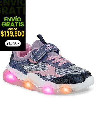 Tenis Luces Monla Azul Osc Los Gomosos Para Niña Los Gomosos