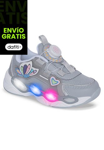 Tenis Con Luces Zadom Gris Los Gomosos Para Niña Los Gomosos
