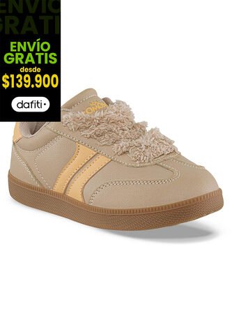 Tenis Casuales Kirty Beige Los Gomosos Para Niña Los Gomosos
