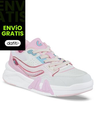 Tenis Urbanos Hopaw Blanco-Rosa Los Gomosos Para Niña Los Gomosos