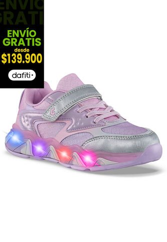 Tenis Luces Lumera Rosa Los Gomosos Para Niña Los Gomosos