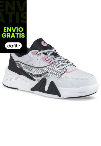 Tenis Urbanos Hopaw Blanco-Negro Los Gomosos Para Niña Los Gomosos