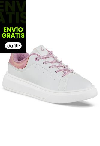 Tenis Casuales Kivra Blanco-Rosa Los Gomosos Para Niña Los Gomosos