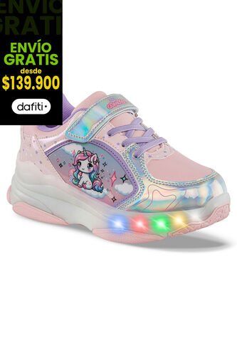 Tenis Patines Luces Relaxi Rosa Los Gomosos Para Niña Los Gomosos