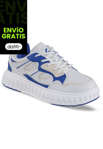 Tenis Urbanos Patar Blanco-Azul Los Gomosos Para Niño Los Gomosos