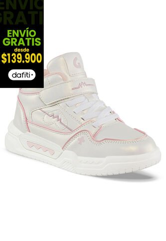 Botas Ziraf Blanco-Rosa Los Gomosos Para Niña Los Gomosos