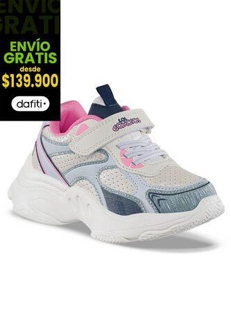 Tenis Urbanos Mochil Blanco-Azul Los Gomosos Para Niña Los Gomosos