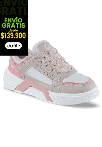 Tenis Casuales Tazimo Blanco-Rosa Los Gomosos Para Niña Los Gomosos