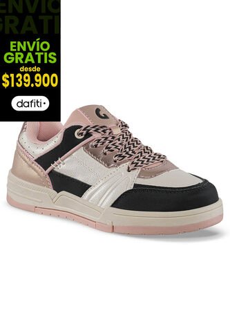 Tenis Casuales Matik Rosa-Negro Los Gomosos Para Niña Los Gomosos