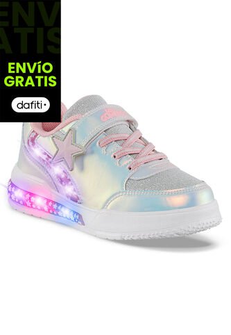 Tenis Luces Tekari Blanco Los Gomosos Para Niña Los Gomosos