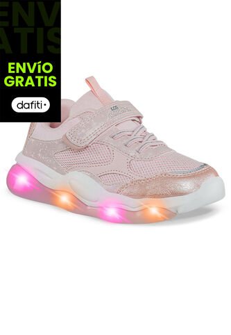 Tenis Luces Monla Rosa Los Gomosos Para Niña Los Gomosos