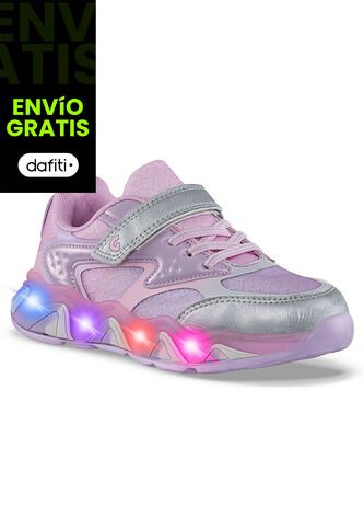 Tenis Luces Lumera Rosa Los Gomosos Para Niña Los Gomosos