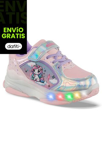 Tenis Patines Luces Relaxi Rosa Los Gomosos Para Niña Los Gomosos