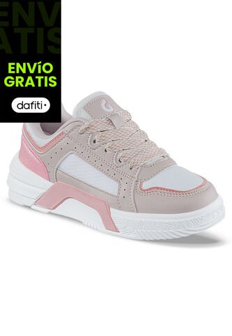 Tenis Casuales Tazimo Blanco-Rosa Los Gomosos Para Niña Los Gomosos