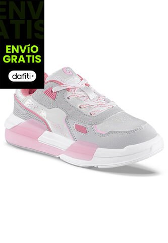 Tenis Urbanos Unical Blanco-Rosa Los Gomosos Para Niña Los Gomosos