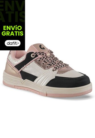 Tenis Casuales Matik Rosa-Negro Los Gomosos Para Niña Los Gomosos
