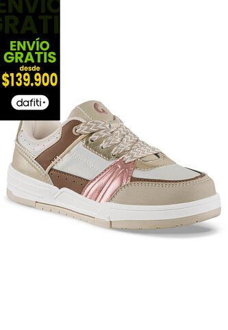 Tenis Casuales Matik Blanco-Beige Los Gomosos Para Niña Los Gomosos