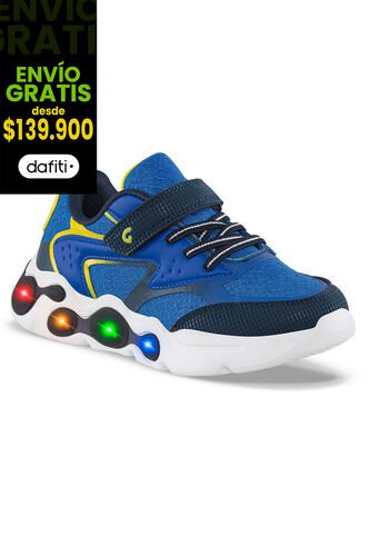 Tenis Luces Pavo Azul Los Gomosos Para Niño Los Gomosos