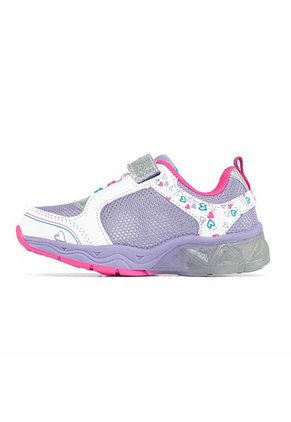 Tenis Con Luces Nahira Blanco-Lila Para Niña Los Gomosos