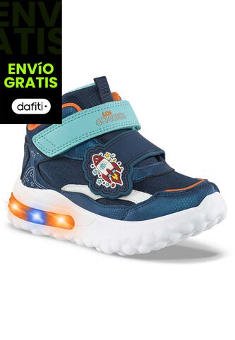 Tenis Con Luces Canez Azul Osc Los Gomosos Para Niño Los Gomosos