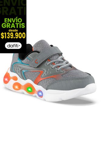 Tenis Luces Pavo Gris Los Gomosos Para Niño Los Gomosos