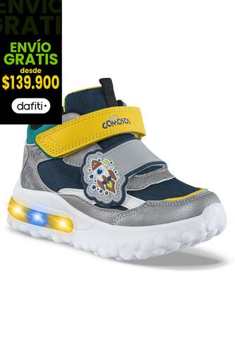 Tenis Con Luces Canez Gris Los Gomosos Para Niño Los Gomosos