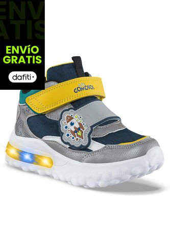 Tenis Con Luces Canez Gris Los Gomosos Para Niño Los Gomosos