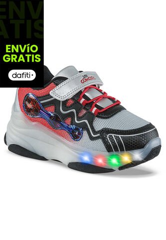 Tenis Patines Luces Morina Rojo Los Gomosos Para Niño Los Gomosos