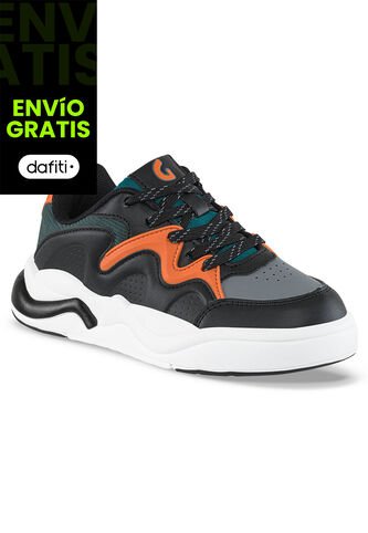 Tenis Urbanos Ogrimi Gris-Negro Los Gomosos Para Niño Los Gomosos