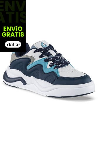 Tenis Urbanos Ogrimi Blanco-Azul O Los Gomosos Para Niño Los Gomosos