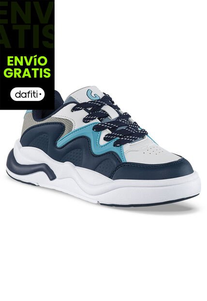 Tenis Urbanos Ogrimi Blanco-Azul O Los Gomosos Para Niño