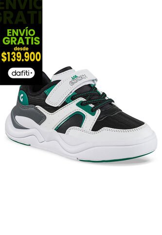 Tenis Casuales Tynar Negro-Blanco Los Gomosos Para Niño Los Gomosos